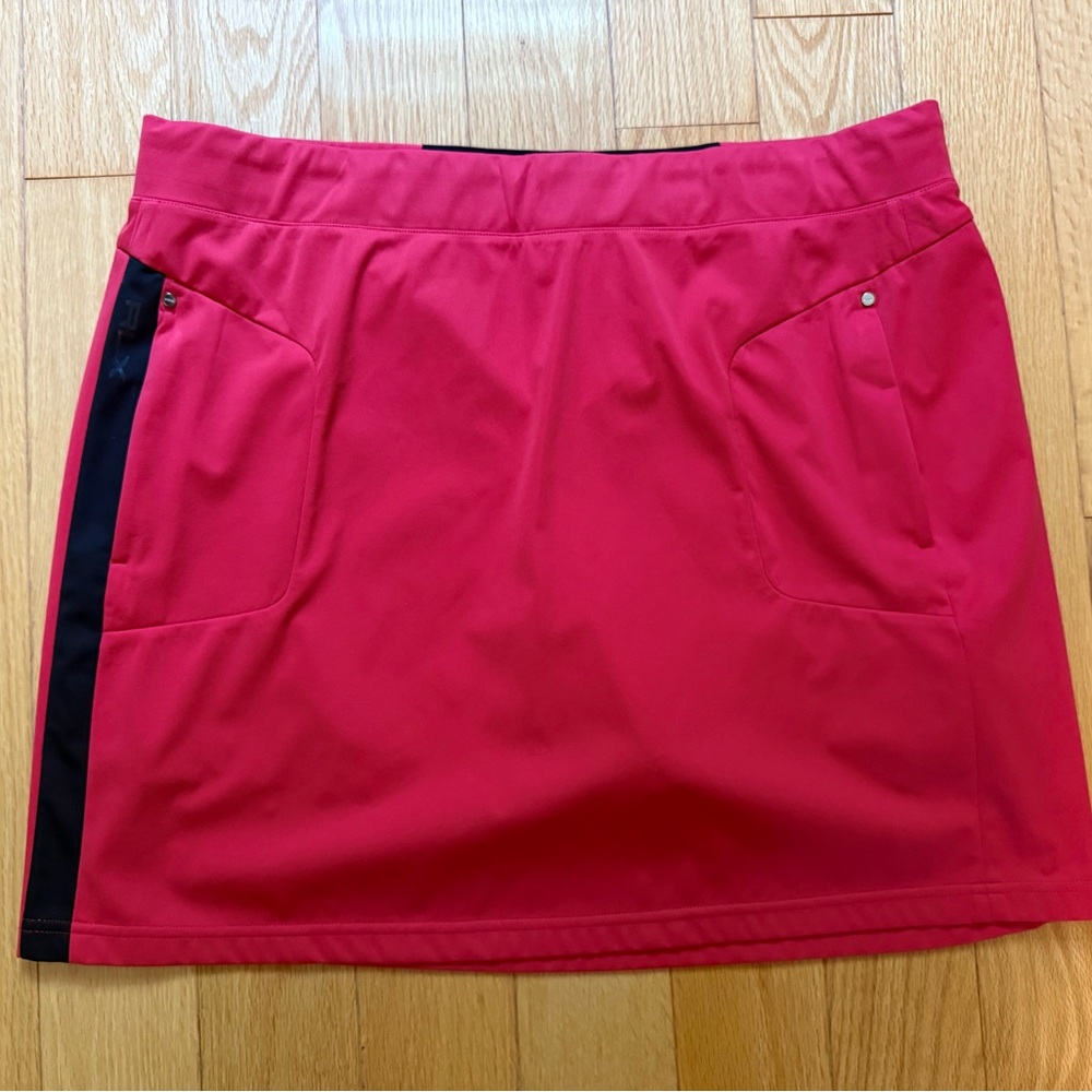 RLX Ralph Lauren Red/Pink Golf Skort w/ Built-In Shorts Size 12 Large